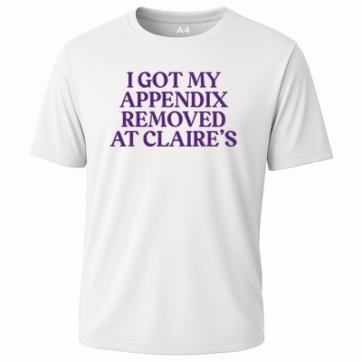 Funny I Got My Appendix Removed At ClaireS Meme Trending Cooling Performance Crew T-Shirt