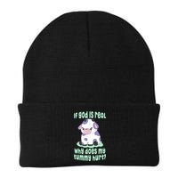 Funny If God Is Real Why Does My Tummy Hurt Sad Cow Beanie