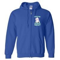 Funny If God Is Real Why Does My Tummy Hurt Sad Cow Full Zip Hoodie