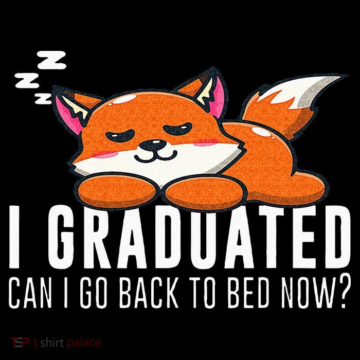 Funny I Graduated Can I Go Back To Bed Now Fox Graduation Stripe Pom Pom Beanie
