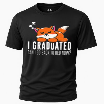 Funny I Graduated Can I Go Back To Bed Now Fox Graduation Performance Shirt