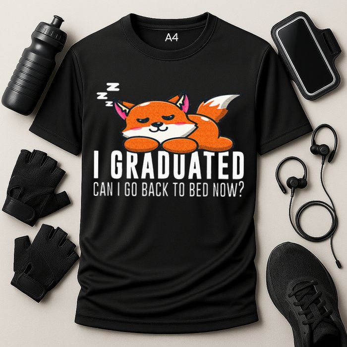 Funny I Graduated Can I Go Back To Bed Now Fox Graduation Performance Shirt