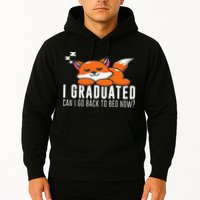 Funny I Graduated Can I Go Back To Bed Now Fox Graduation Hoodie