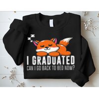 Funny I Graduated Can I Go Back To Bed Now Fox Graduation Sweatshirt