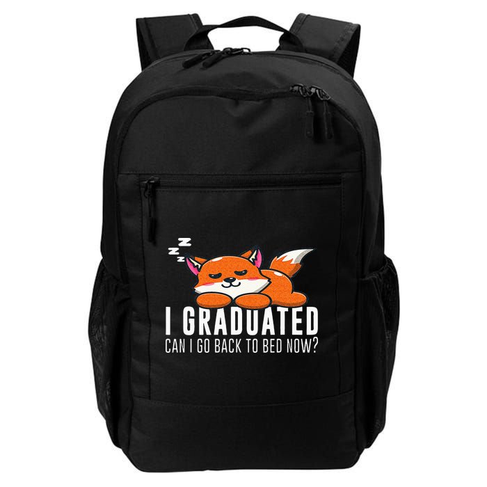 Funny I Graduated Can I Go Back To Bed Now Fox Graduation Backpack