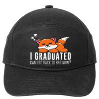 Funny I Graduated Can I Go Back To Bed Now Fox Graduation 7-Panel Snapback Hat