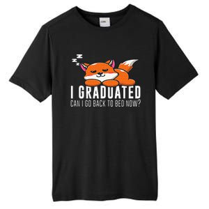 Funny I Graduated Can I Go Back To Bed Now Fox Graduation Tall Fusion ChromaSoft Performance T-Shirt