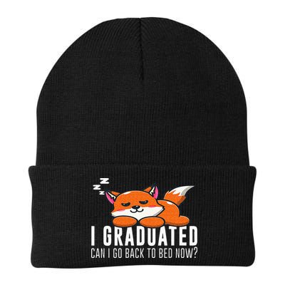 Funny I Graduated Can I Go Back To Bed Now Fox Graduation Beanie