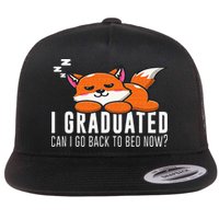Funny I Graduated Can I Go Back To Bed Now Fox Graduation Flatbill Hat