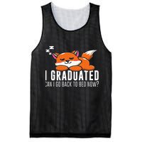 Funny I Graduated Can I Go Back To Bed Now Fox Graduation Mesh Reversible Basketball Jersey Tank