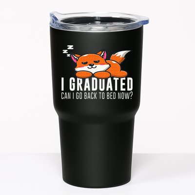 Funny I Graduated Can I Go Back To Bed Now Fox Graduation Tumbler