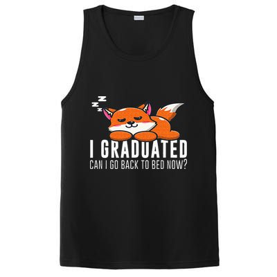 Funny I Graduated Can I Go Back To Bed Now Fox Graduation PosiCharge Competitor Tank