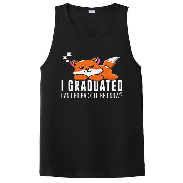 Funny I Graduated Can I Go Back To Bed Now Fox Graduation PosiCharge Competitor Tank