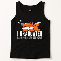 Funny I Graduated Can I Go Back To Bed Now Fox Graduation Tank Top
