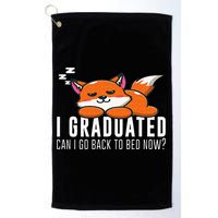 Funny I Graduated Can I Go Back To Bed Now Fox Graduation Golf Towel