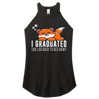 Funny I Graduated Can I Go Back To Bed Now Fox Graduation Women's Perfect Tri Rocker Tank
