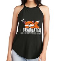Funny I Graduated Can I Go Back To Bed Now Fox Graduation Women's Perfect Tri Rocker Tank