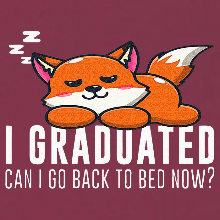 Funny I Graduated Can I Go Back To Bed Now Fox Graduation 16oz Travel Tumbler