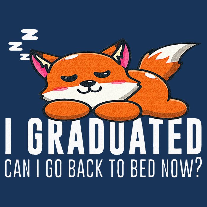 Funny I Graduated Can I Go Back To Bed Now Fox Graduation Infant Baby Jersey Bodysuit