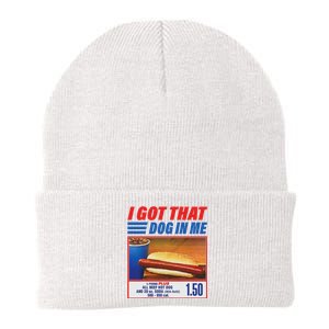 Funny I Got That Dog In Me Funny Hotdog Meme Viral Quote Knit Cap Winter Beanie