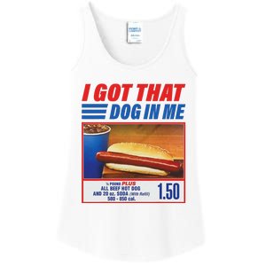 Funny I Got That Dog In Me Funny Hotdog Meme Viral Quote Ladies Essential Tank