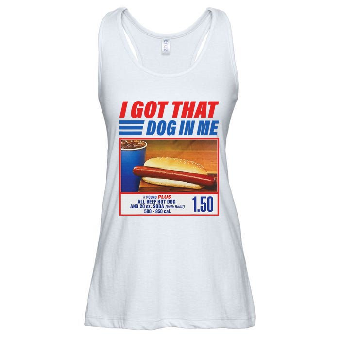 Funny I Got That Dog In Me Funny Hotdog Meme Viral Quote Ladies Essential Flowy Tank