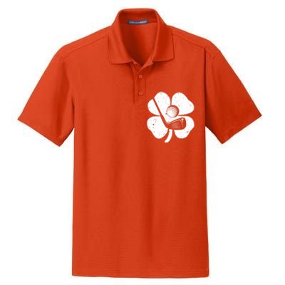 Fun Irish Golf Shamrocks Costume St Patrick's Day Gift Dry Zone Grid Polo