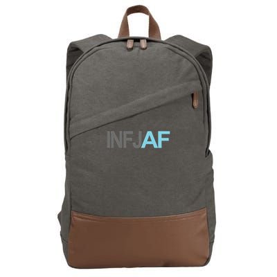 Funny Introvert Gift Sarcastic Personality Humor Infj Af Cotton Canvas Backpack