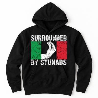 Funny Italian Gift For Men Women Cool Surrounded By Stunads Hoodie