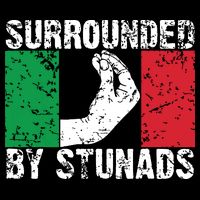Funny Italian Gift For Men Women Cool Surrounded By Stunads 16 in Basic Backpack
