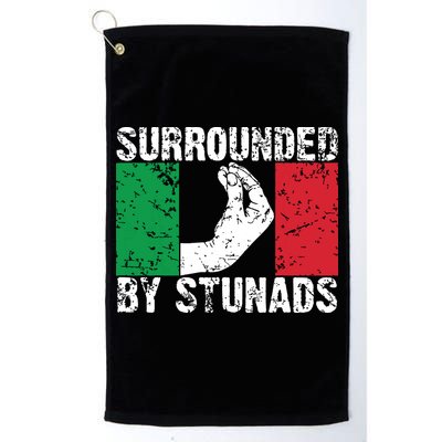 Funny Italian Gift For Men Women Cool Surrounded By Stunads Golf Towel