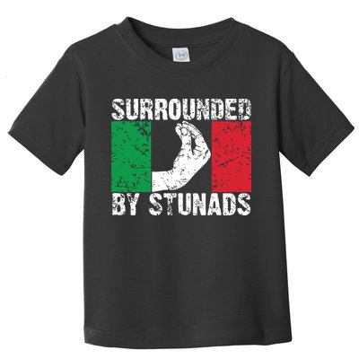 Funny Italian Gift For Men Women Cool Surrounded By Stunads Toddler T-Shirt