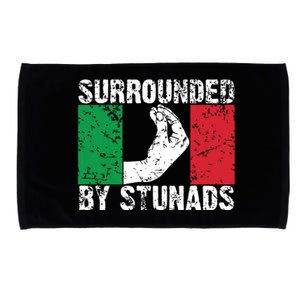 Funny Italian Gift For Men Women Cool Surrounded By Stunads Microfiber Hand Towel