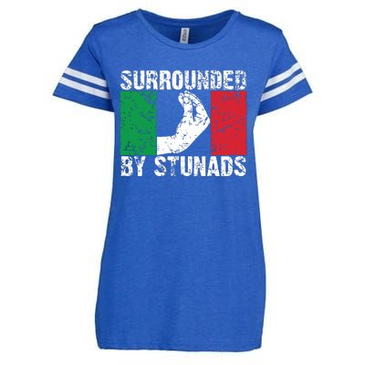 Funny Italian Gift For Men Women Cool Surrounded By Stunads Enza Ladies Jersey Football T-Shirt