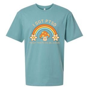 Funny I Got Ptsd Pussy Thats So Delicious Sueded Cloud Jersey T-Shirt