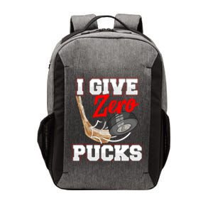 Funny I Give Zero Pucks Ice Hockey Players Sarcastic Pun Gift Vector Backpack