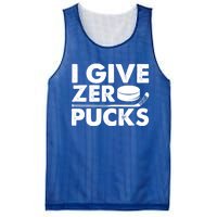 Funny I Give Zero Pucks Ice Hockey Players Sarcastic Pun Meaningful Gift Mesh Reversible Basketball Jersey Tank