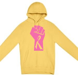 Fight Against Breast Cancer Fist Premium Pullover Hoodie