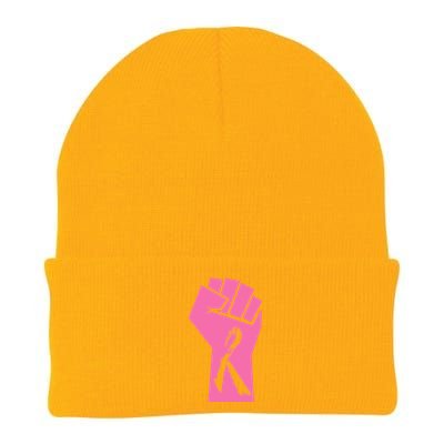 Fight Against Breast Cancer Fist Knit Cap Winter Beanie