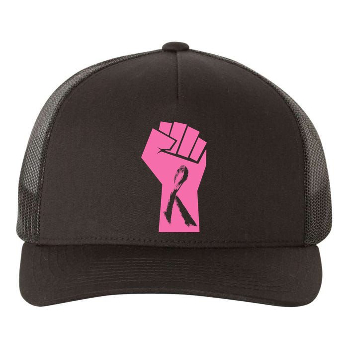 Fight Against Breast Cancer Fist Yupoong Adult 5-Panel Trucker Hat