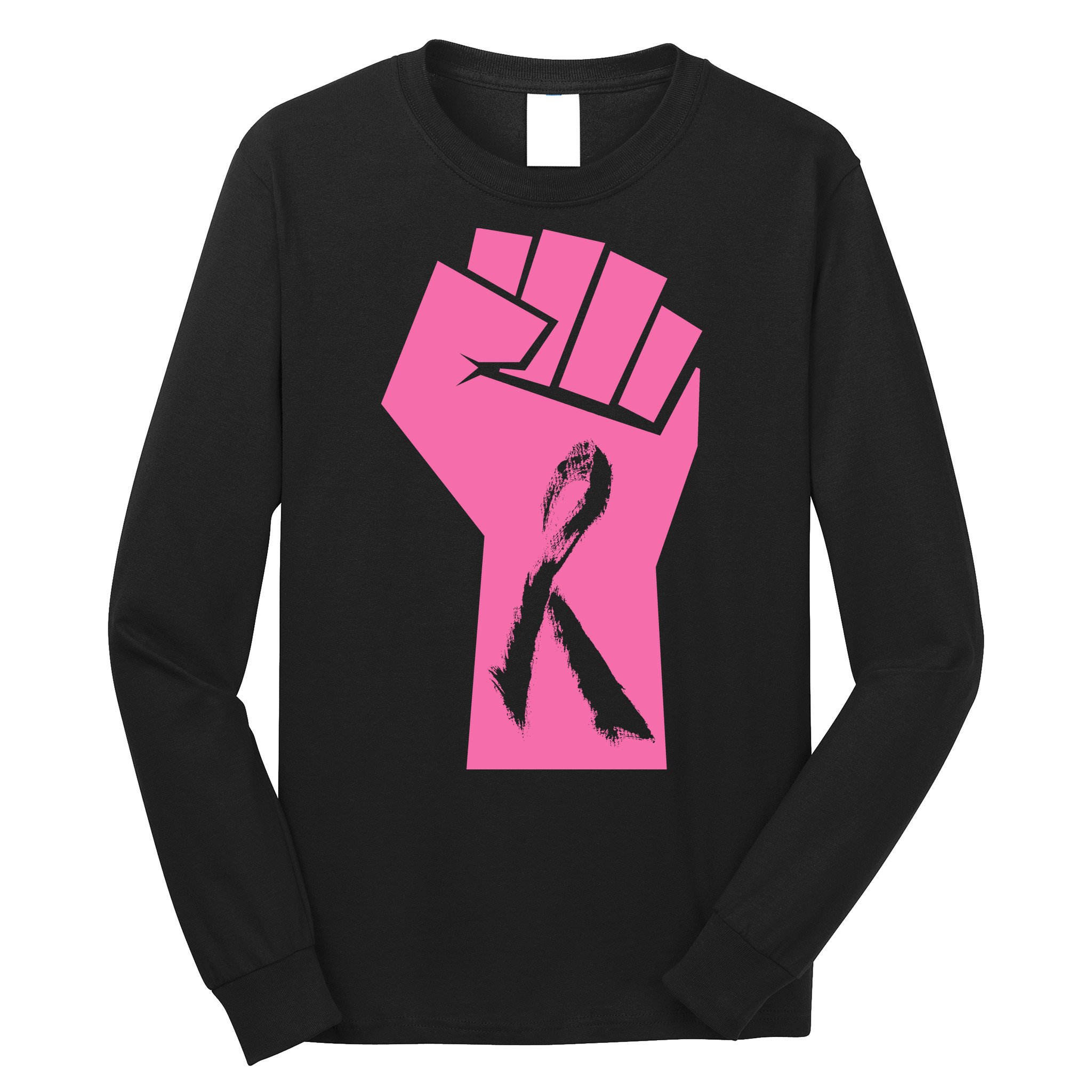 Fight Against Breast Cancer Fist Long Sleeve Shirt