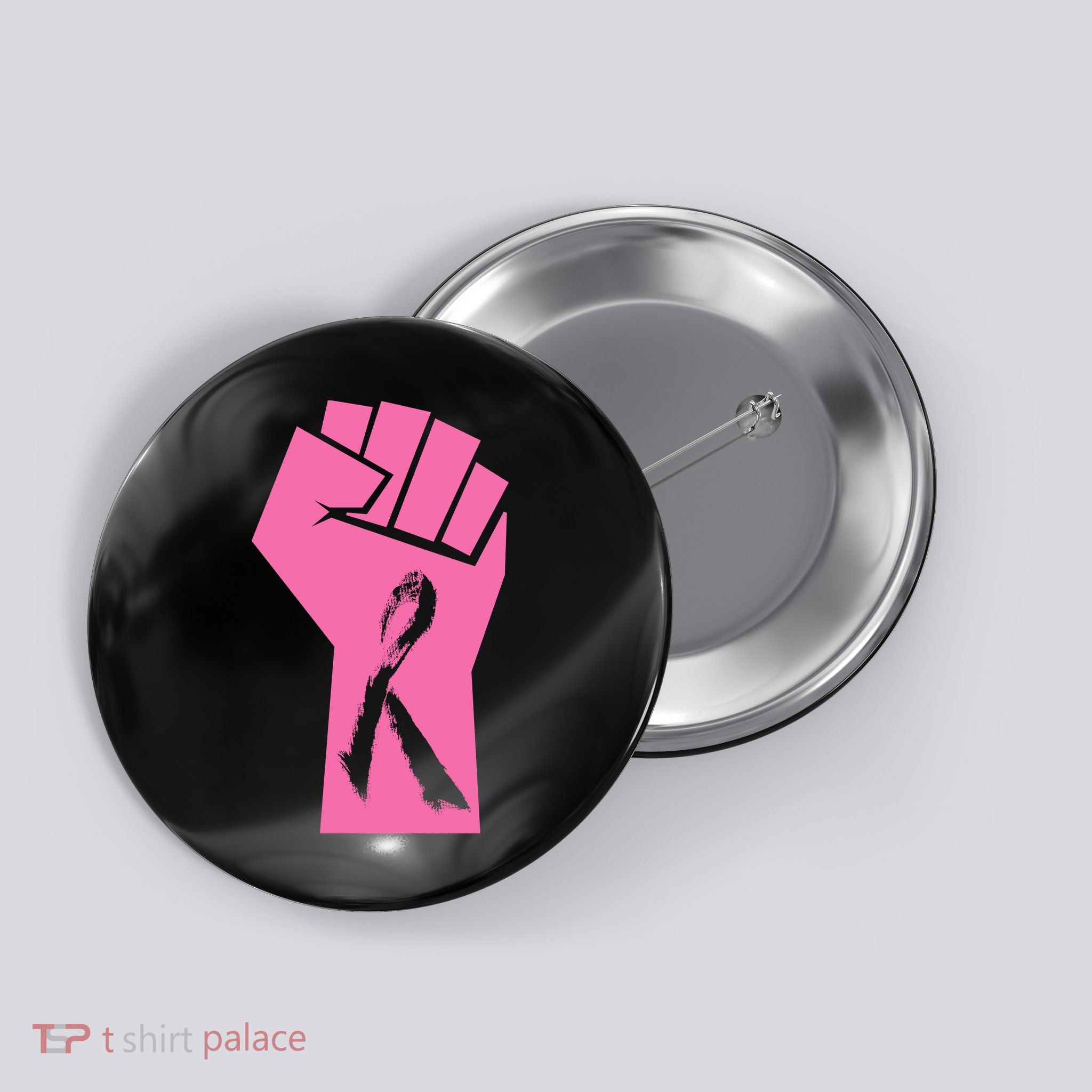 Fight Against Breast Cancer Fist Button