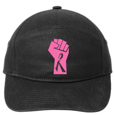 Fight Against Breast Cancer Fist 7-Panel Snapback Hat