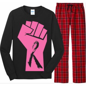 Fight Against Breast Cancer Fist Long Sleeve Pajama Set