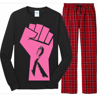 Fight Against Breast Cancer Fist Long Sleeve Pajama Set