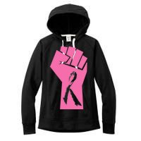 Fight Against Breast Cancer Fist Women's Fleece Hoodie