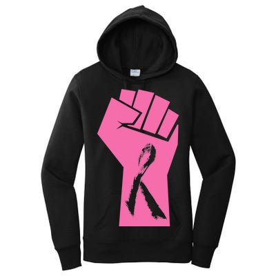 Fight Against Breast Cancer Fist Women's Pullover Hoodie