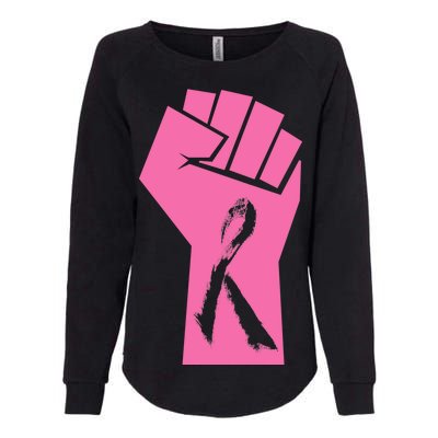 Fight Against Breast Cancer Fist Womens California Wash Sweatshirt