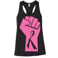 Fight Against Breast Cancer Fist Women's Racerback Tank