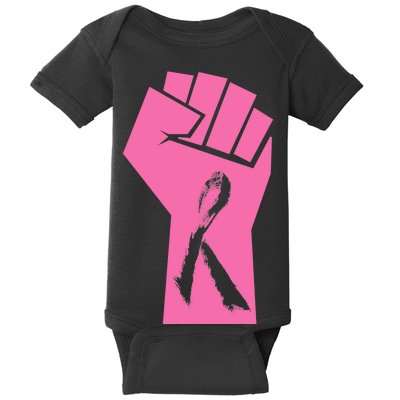 Fight Against Breast Cancer Fist Baby Bodysuit